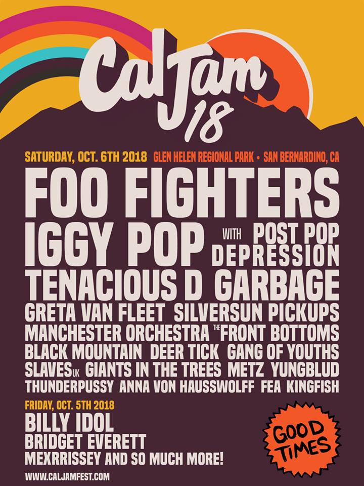 Cal Jam 18 Announces Lineup; Foo Fighters Return As Headliners And